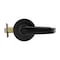 Trans Atlantic Co. LSV Saturn Standard Duty Matte Black Grade 2 Commercial Cylindrical Privacy Bed/Bath Door Handle with Lock DL-LSV40-US10B - alternate 8